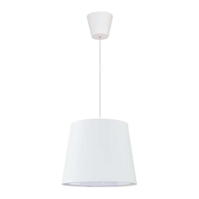 Duolla - Hanglamp aan een koord SOLO 1xE27/40W/230V diameter 24 cm wit