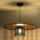 Duolla - Hanglamp aan een koord TOKYO RATTAN 1xE27/15W/230V diameter 50 cm goud/zwart