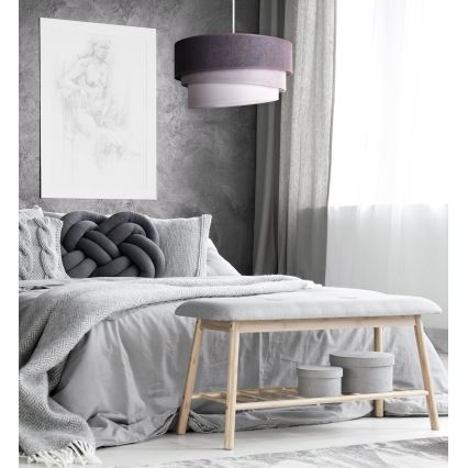 Duolla - Hanglamp aan een koord TRIO 1xE27/15W/230V diameter 45 cm antraciet/grijs/wit