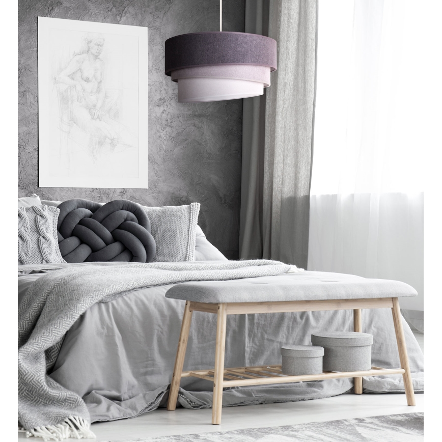 Duolla - Hanglamp aan een koord TRIO 1xE27/15W/230V diameter 45 cm antraciet/grijs/wit