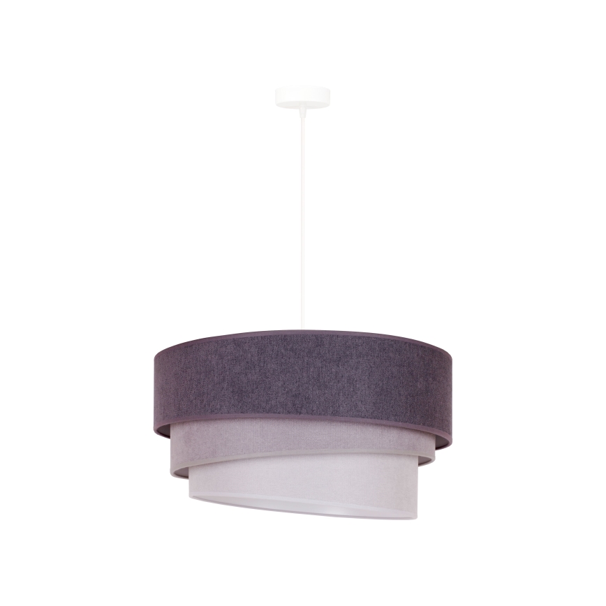 Duolla - Hanglamp aan een koord TRIO 1xE27/15W/230V diameter 45 cm antraciet/grijs/wit