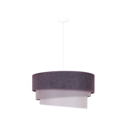 Duolla - Hanglamp aan een koord TRIO 1xE27/15W/230V diameter 45 cm antraciet/grijs/wit