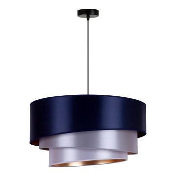 Duolla - Hanglamp aan een koord TRIO 1xE27/15W/230V diameter 45 cm blauw/zilver/koper