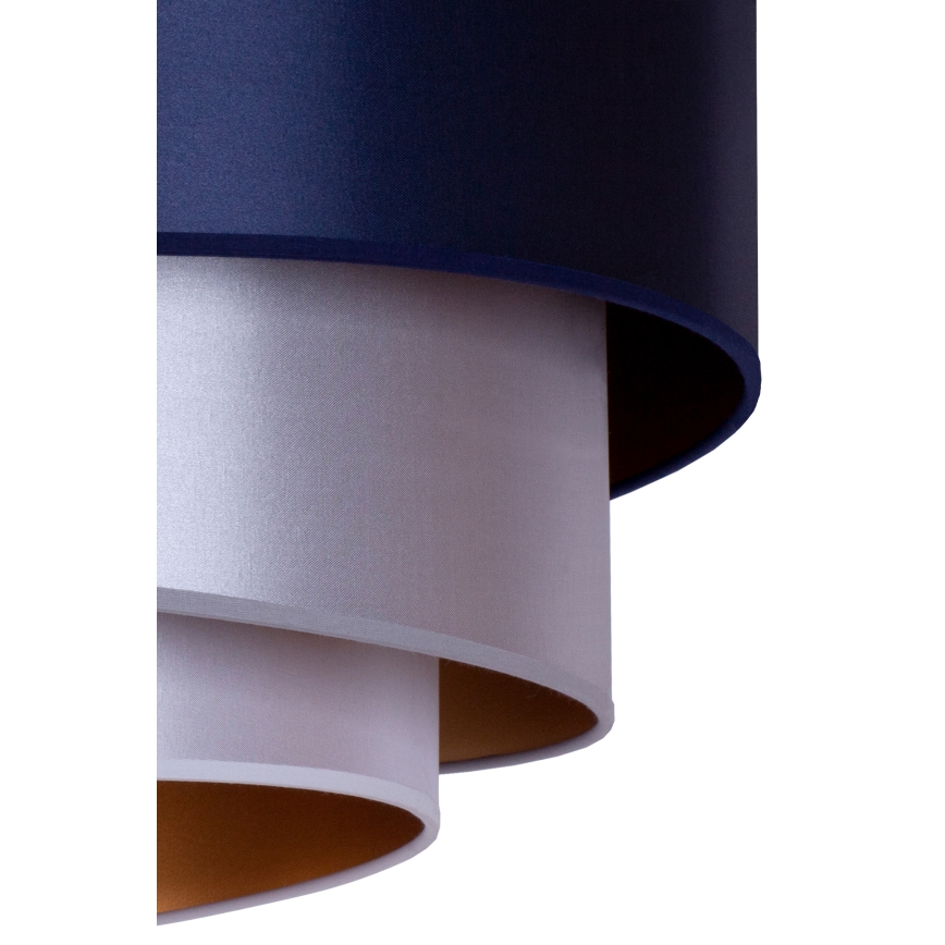 Duolla - Hanglamp aan een koord TRIO 1xE27/15W/230V diameter 45 cm blauw/zilver/koper