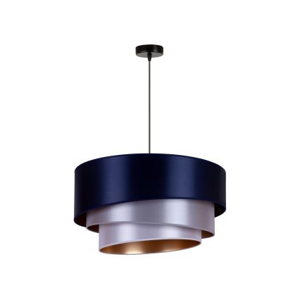 Duolla - Hanglamp aan een koord TRIO 1xE27/15W/230V diameter 45 cm blauw/zilver/koper