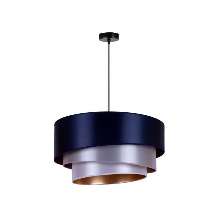 Duolla - Hanglamp aan een koord TRIO 1xE27/15W/230V diameter 45 cm blauw/zilver/koper