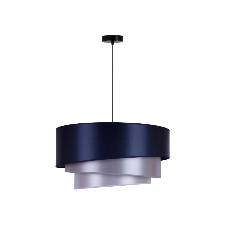 Duolla - Hanglamp aan een koord TRIO 1xE27/15W/230V diameter 45 cm blauw/zilver/koper