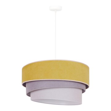 Duolla - Hanglamp aan een koord TRIO 1xE27/15W/230V diameter 45 cm geel/grijs/wit
