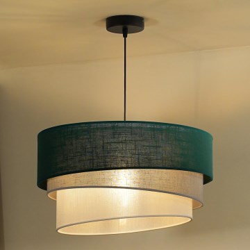 Duolla - Hanglamp aan een koord TRIO 1xE27/15W/230V diameter 45 cm groen/grijs/wit