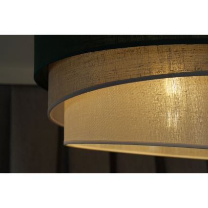 Duolla - Hanglamp aan een koord TRIO 1xE27/15W/230V diameter 45 cm groen/grijs/wit