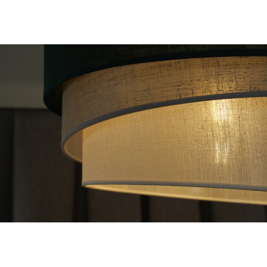 Duolla - Hanglamp aan een koord TRIO 1xE27/15W/230V diameter 45 cm groen/grijs/wit
