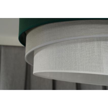 Duolla - Hanglamp aan een koord TRIO 1xE27/15W/230V diameter 45 cm groen/grijs/wit
