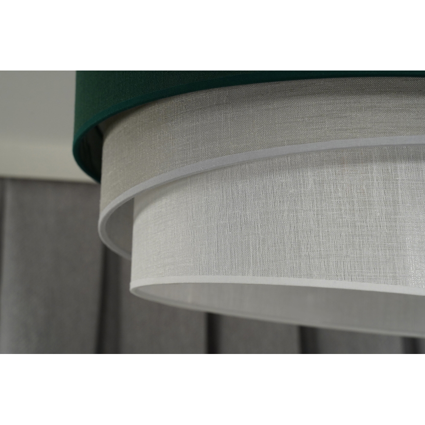 Duolla - Hanglamp aan een koord TRIO 1xE27/15W/230V diameter 45 cm groen/grijs/wit