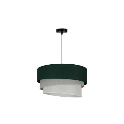 Duolla - Hanglamp aan een koord TRIO 1xE27/15W/230V diameter 45 cm groen/grijs/wit