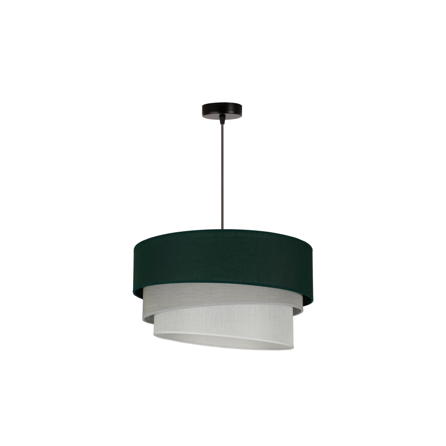 Duolla - Hanglamp aan een koord TRIO 1xE27/15W/230V diameter 45 cm groen/grijs/wit