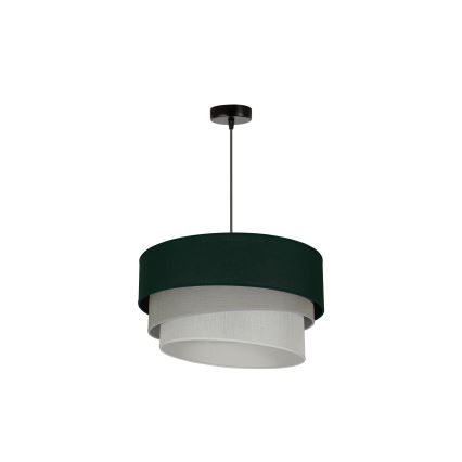 Duolla - Hanglamp aan een koord TRIO 1xE27/15W/230V diameter 45 cm groen/grijs/wit