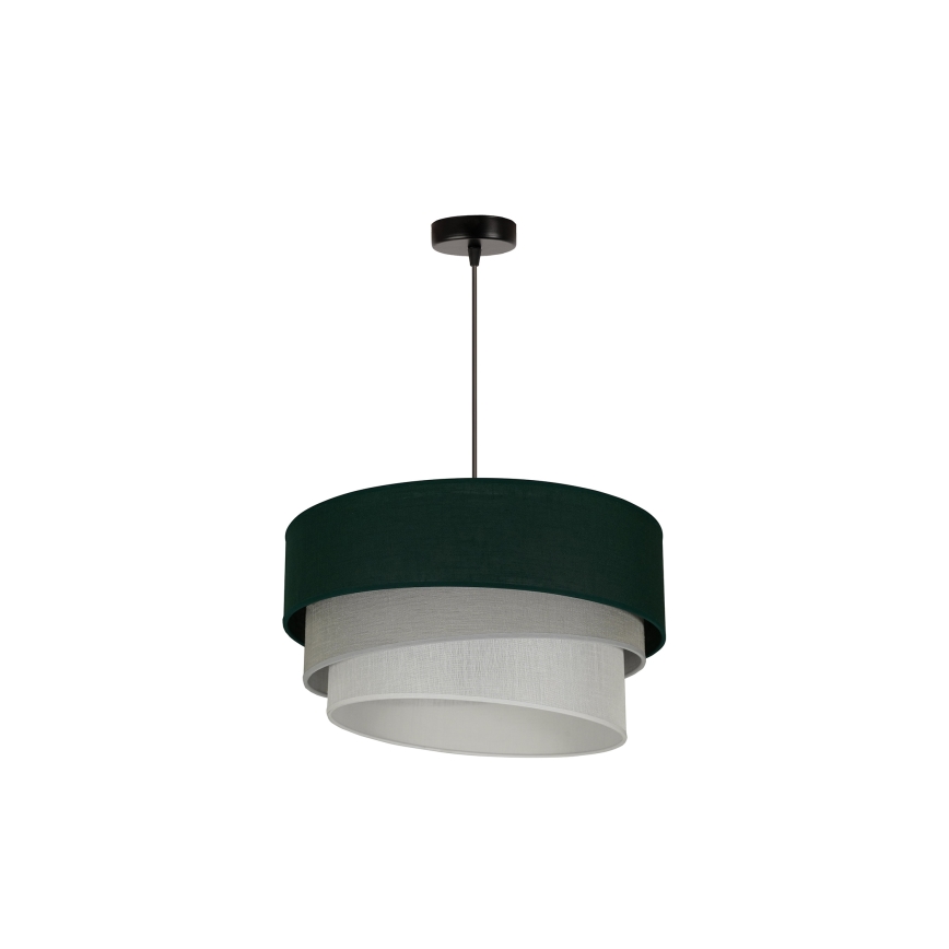 Duolla - Hanglamp aan een koord TRIO 1xE27/15W/230V diameter 45 cm groen/grijs/wit