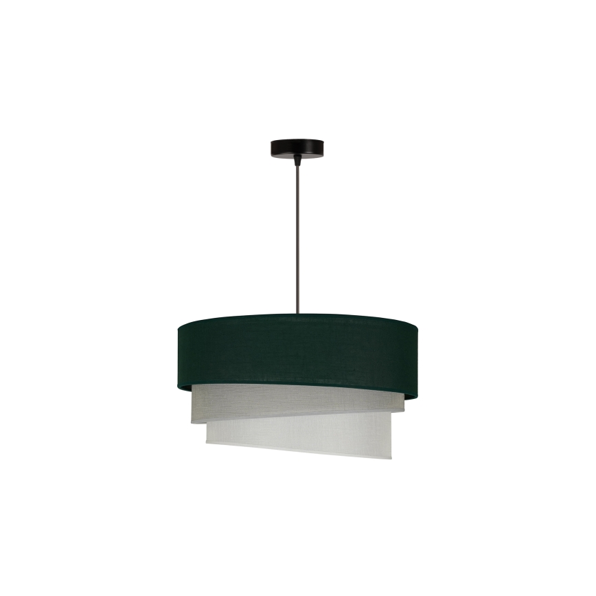 Duolla - Hanglamp aan een koord TRIO 1xE27/15W/230V diameter 45 cm groen/grijs/wit