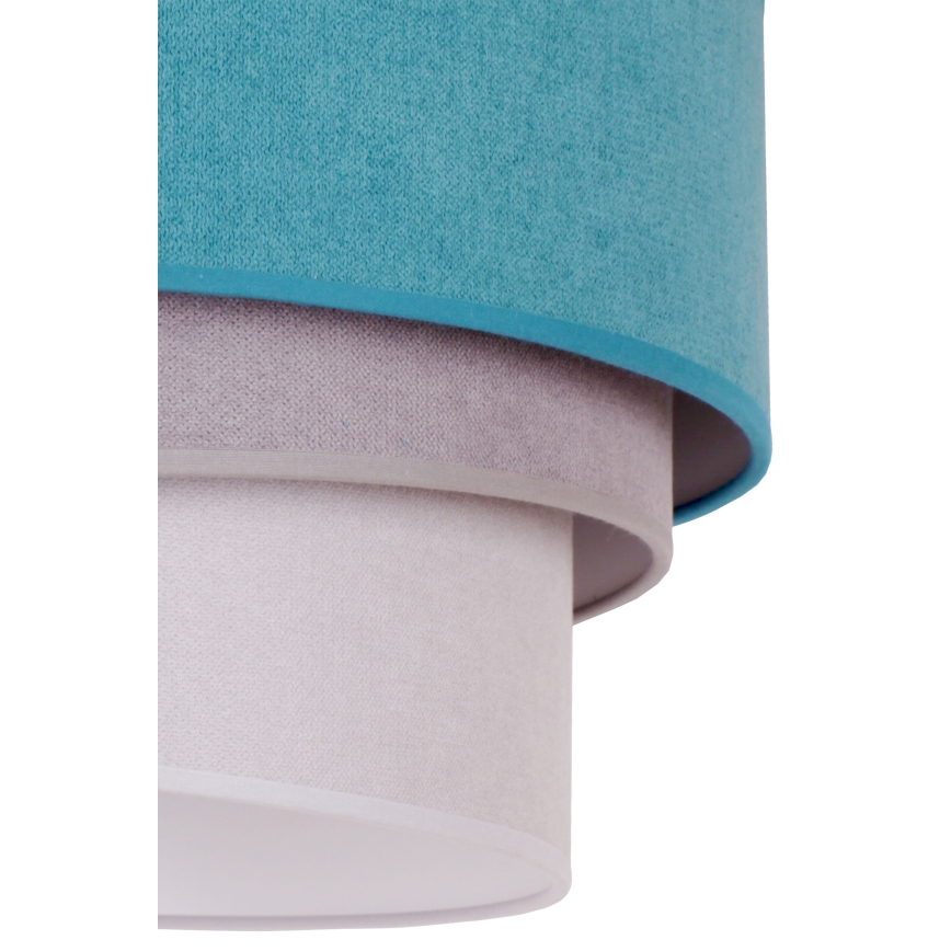 Duolla - Hanglamp aan een koord TRIO 1xE27/15W/230V diameter 45 cm turquoise/grijs/wit