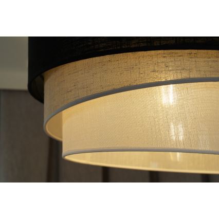 Duolla - Hanglamp aan een koord TRIO 1xE27/15W/230V diameter 45 cm zwart/grijs/wit