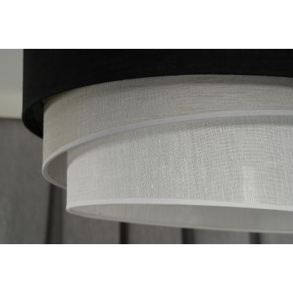 Duolla - Hanglamp aan een koord TRIO 1xE27/15W/230V diameter 45 cm zwart/grijs/wit