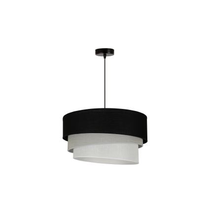 Duolla - Hanglamp aan een koord TRIO 1xE27/15W/230V diameter 45 cm zwart/grijs/wit