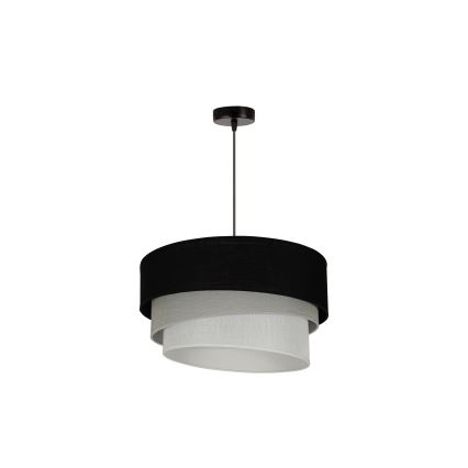Duolla - Hanglamp aan een koord TRIO 1xE27/15W/230V diameter 45 cm zwart/grijs/wit