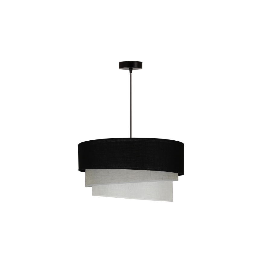 Duolla - Hanglamp aan een koord TRIO 1xE27/15W/230V diameter 45 cm zwart/grijs/wit