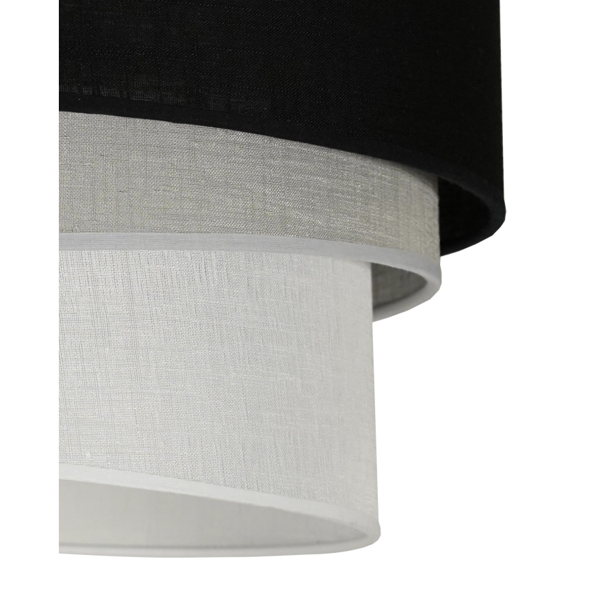 Duolla - Hanglamp aan een koord TRIO 1xE27/15W/230V diameter 45 cm zwart/grijs/wit