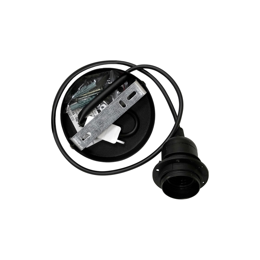 Duolla - Hanglamp aan een koord TRIO 1xE27/15W/230V diameter 45 cm zwart/grijs/wit