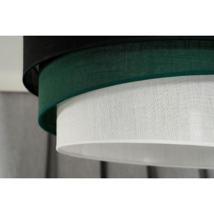 Duolla - Hanglamp aan een koord TRIO 1xE27/15W/230V diameter 45 cm zwart/groen/wit