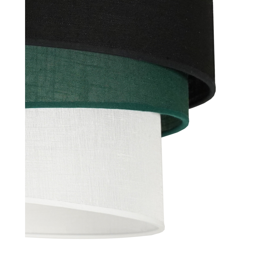 Duolla - Hanglamp aan een koord TRIO 1xE27/15W/230V diameter 45 cm zwart/groen/wit