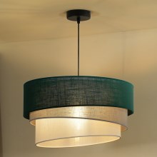 Duolla - Hanglamp aan een koord TRIO 1xE27/15W/230V groen/grijs/wit