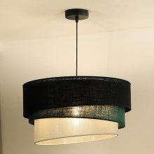 Duolla - Hanglamp aan een koord TRIO 1xE27/15W/230V zwart/groen/wit
