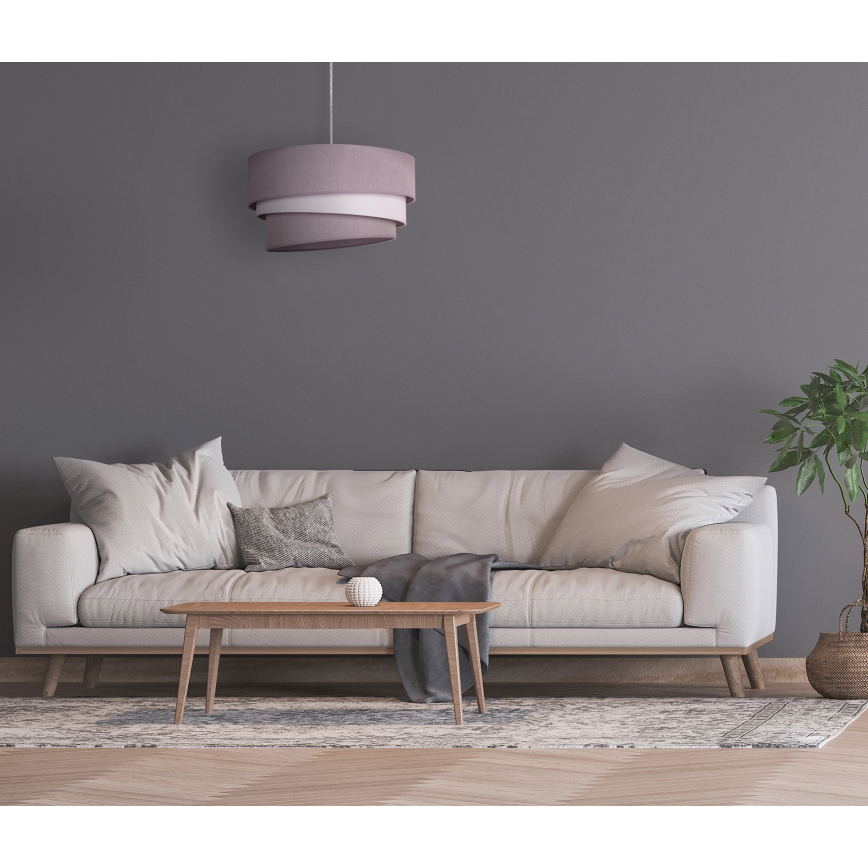 Duolla - Hanglamp aan een koord TRIO 1xE27/40W/230V diameter 45 cm grijs/wit
