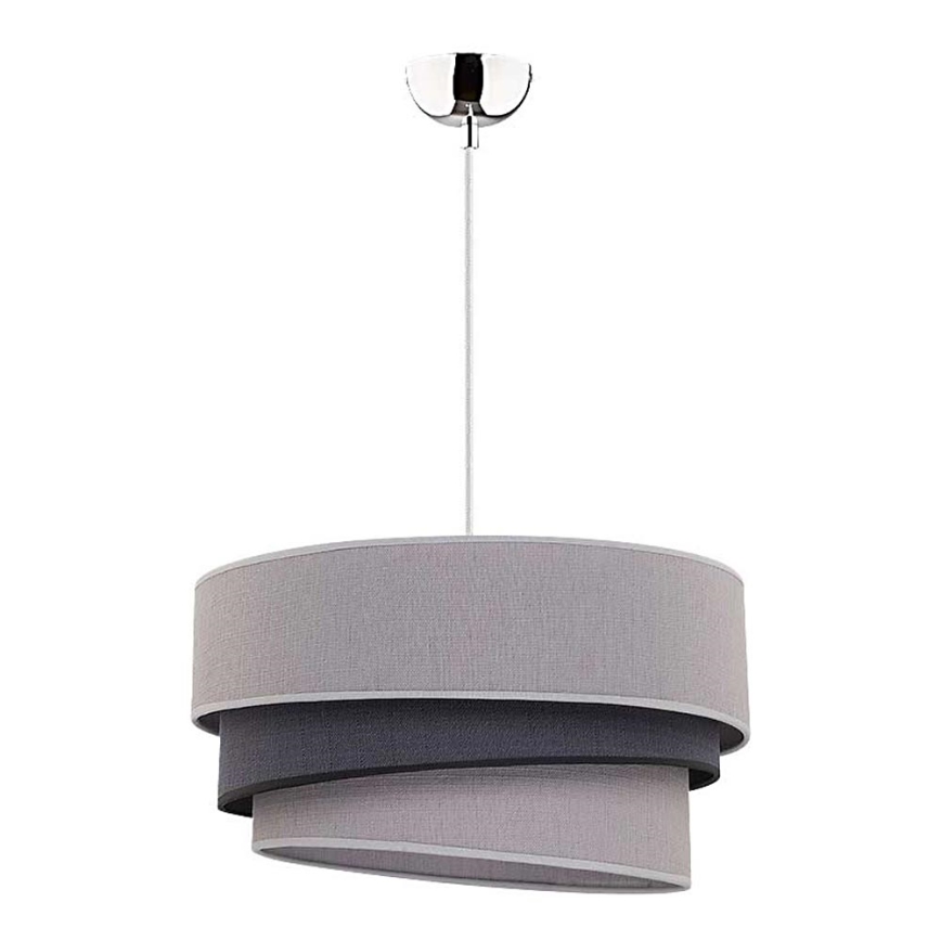 Duolla - Hanglamp aan een koord TRIO 1xE27/40W/230V diameter 45 cm grijs/zwart