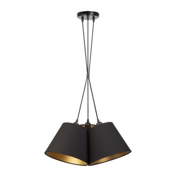 Duolla - Hanglamp aan een koord TWIGGY 3xE27/40W/230V diameter 45 cm zwart