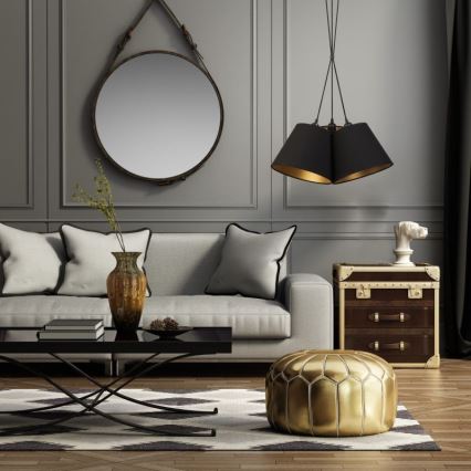 Duolla - Hanglamp aan een koord TWIGGY 3xE27/40W/230V diameter 45 cm zwart