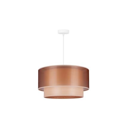 Duolla - Hanglamp aan een koord WOOD BOHO 1xE27/15W/230V diameter 45 cm koper/beige