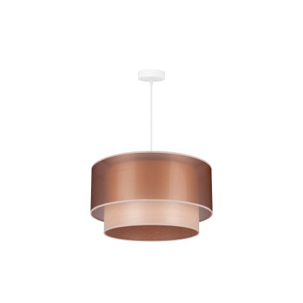 Duolla - Hanglamp aan een koord WOOD BOHO 1xE27/15W/230V diameter 45 cm koper/beige