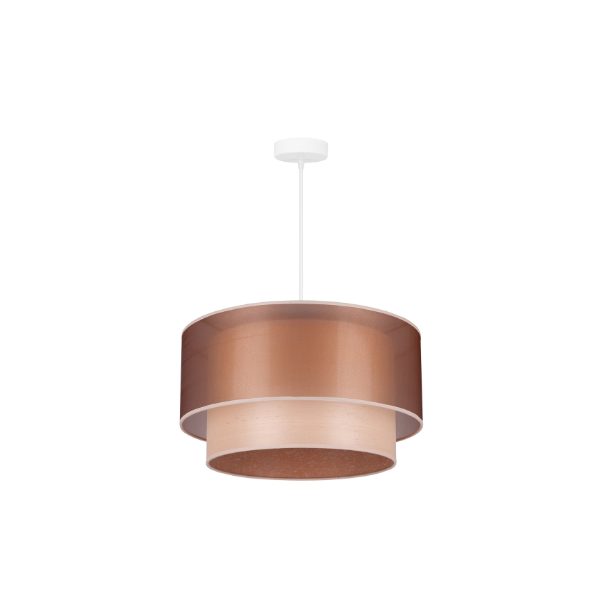 Duolla - Hanglamp aan een koord WOOD BOHO 1xE27/15W/230V diameter 45 cm koper/beige