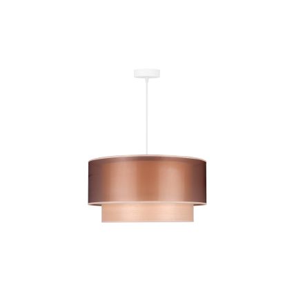 Duolla - Hanglamp aan een koord WOOD BOHO 1xE27/15W/230V diameter 45 cm koper/beige