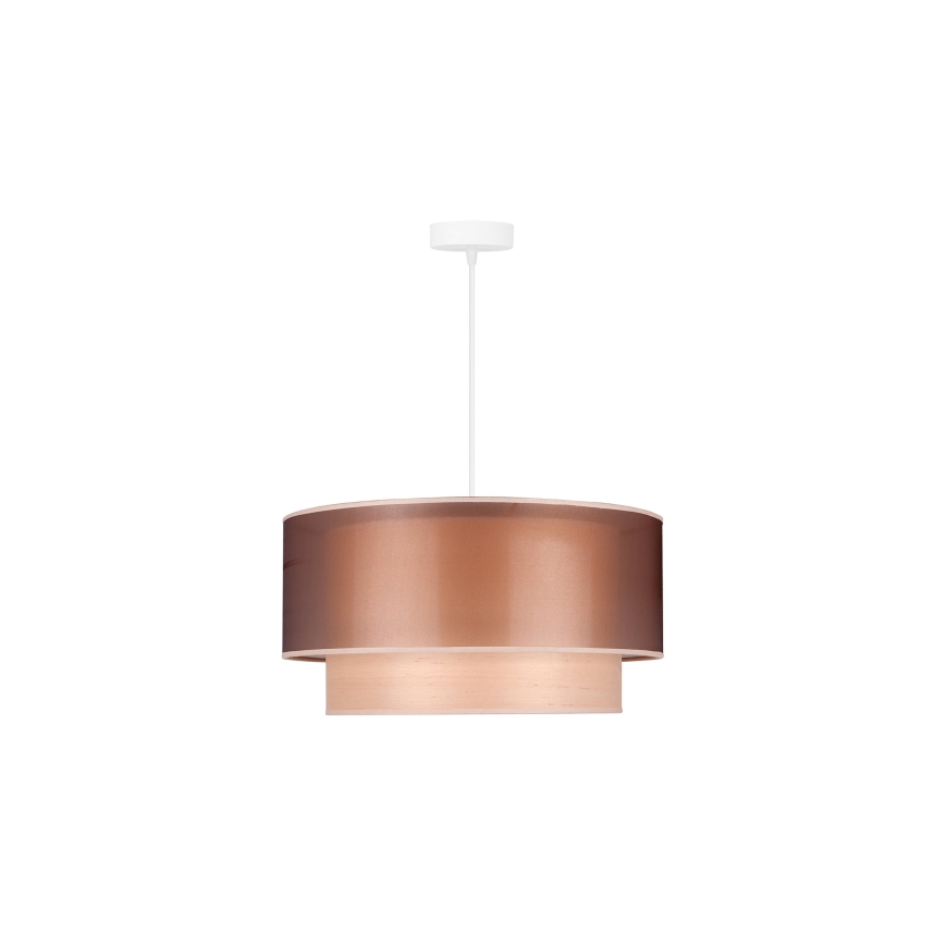 Duolla - Hanglamp aan een koord WOOD BOHO 1xE27/15W/230V diameter 45 cm koper/beige