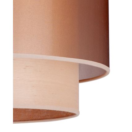 Duolla - Hanglamp aan een koord WOOD BOHO 1xE27/15W/230V diameter 45 cm koper/beige