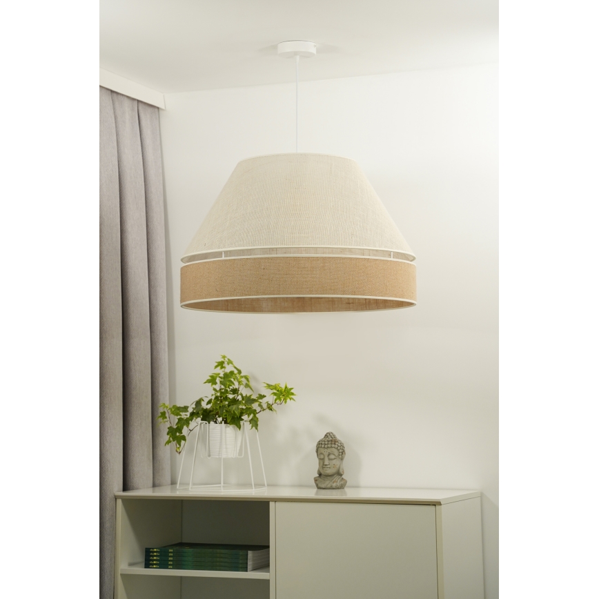 Duolla - Hanglamp aan een koord YUTE AVIGNON 1xE27/15W/230V diameter 60 cm grijs/bruin