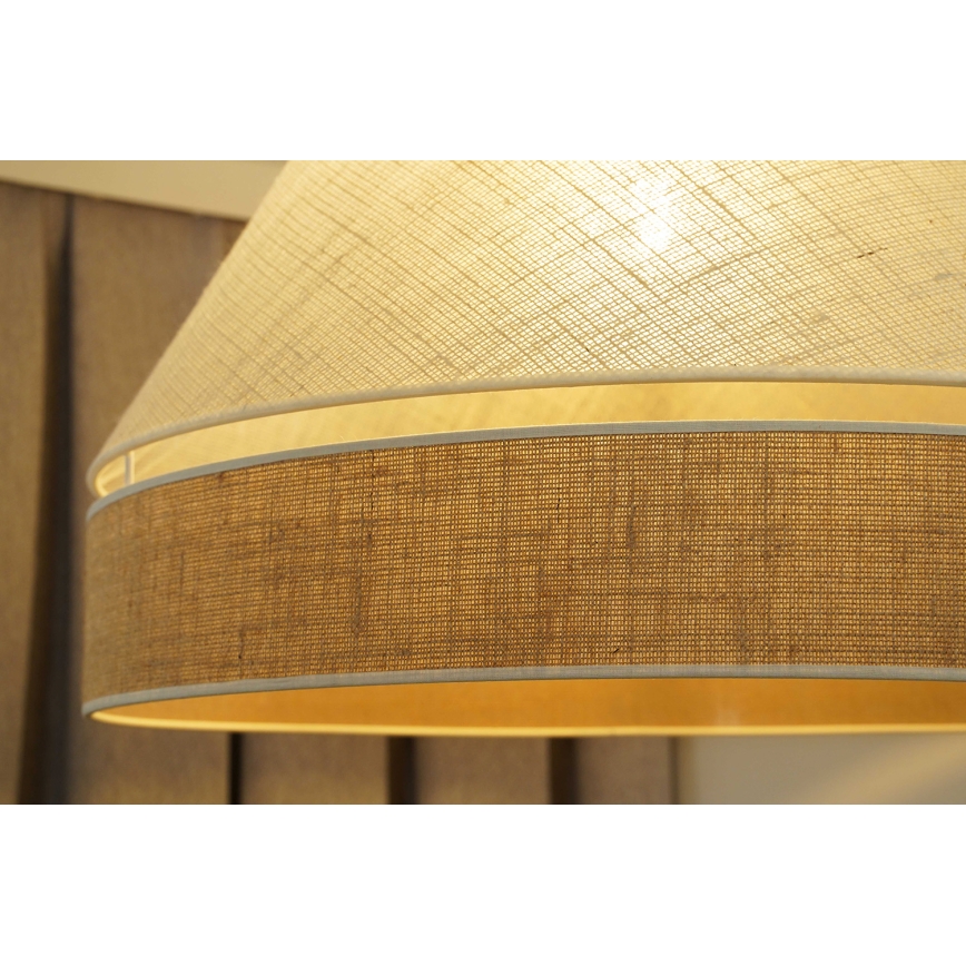 Duolla - Hanglamp aan een koord YUTE AVIGNON 1xE27/15W/230V diameter 60 cm grijs/bruin