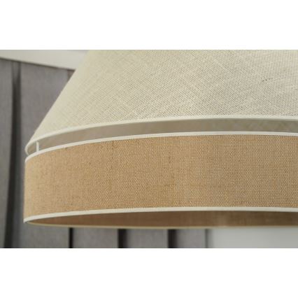 Duolla - Hanglamp aan een koord YUTE AVIGNON 1xE27/15W/230V diameter 60 cm grijs/bruin