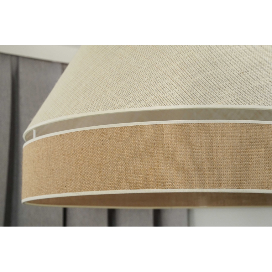 Duolla - Hanglamp aan een koord YUTE AVIGNON 1xE27/15W/230V diameter 60 cm grijs/bruin