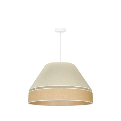 Duolla - Hanglamp aan een koord YUTE AVIGNON 1xE27/15W/230V diameter 60 cm grijs/bruin