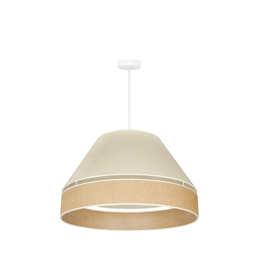 Duolla - Hanglamp aan een koord YUTE AVIGNON 1xE27/15W/230V diameter 60 cm grijs/bruin